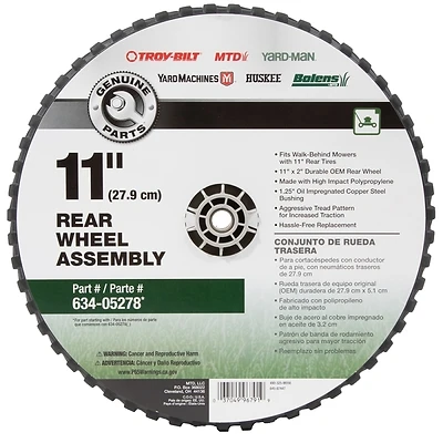 Troy-bilt 490-325-m056 Durable Wheel Assembly For Lawn Equipment