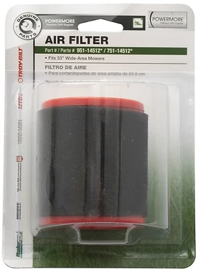 Mtd Genuine Parts 490-200-m084 Air Filter For 33 Inch Wide Area Mower