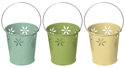 Y1279 Citronella Candle In Metal Bucket, 18-20 Hour Burn Time