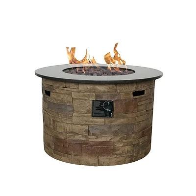 52074 Morgan Hill Round Fire Table, 36 In. Diameter For Outdoor Use