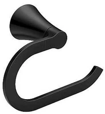 Mikah Matte Black Towel Ring - Modern Design For Bathroom Decor
