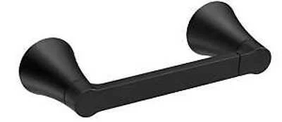 Mikah Collection Pivoting Paper Holder Bathroom Mat In Matte Black