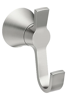 Mikah Double Robe Hook In Spot Resist Brushed Nickel