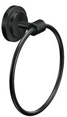 Iso Collection Telescoping Towel Ring In Matte Black - Model Dn0786bl