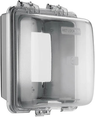 Cooper Wiring WIU-2 Weatherproof Cover, 2 Gang, Gray Polycarbonate