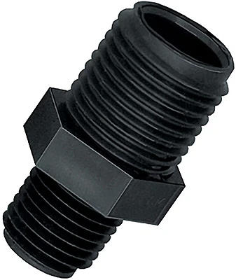 Nb164p Polypropylene Adapter, 11/16 X 1/4 In, Male Un X Mnpt