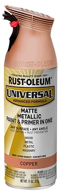 Universal Metallic Spray Paint, Copper, 12 Ounce Can