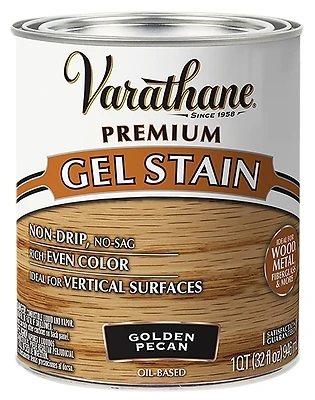 Varathane 358304 Premium Gel Stain, Golden Pecan, Quart