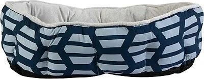 81156 Oval Pet Bed, 19 In L X 14 In W, Soft Plush Cover, Hex Print