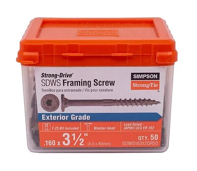 Sdws Framing Screw 0.45 X 0.16 X 3-1/2 Inch, 50 Count