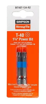 Simpson Strong-tie T40 6l 2 Inch Power Bit Driver - Industrial Grade Hex Driver