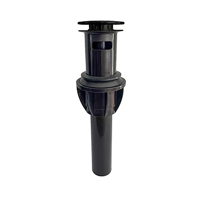Pop-up Lavatory Drain, 1-1/4 In Connection, Plastic, Matte Black Finish
