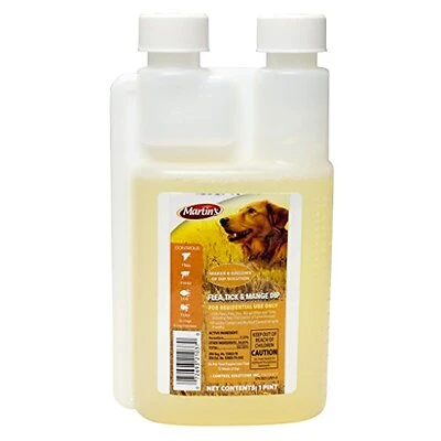 Martins Flea, Tick And Mange Dip 1 Pint For Dogs And Premises