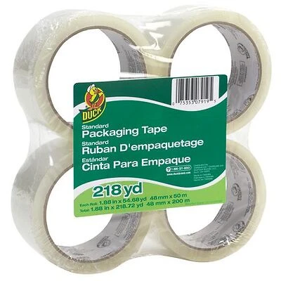 Clear Packaging Tape - 4 Rolls, 55 Yards Each, Heavy Duty