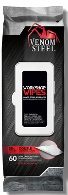 Venom Steel Venwp60 Citrus Workshop Wipe With Scrubbing Beads, 8 In L X 12 In W