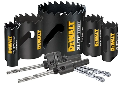 Elite Carbide Tip Hole Saw Set - 9 Pieces With Various Sizes And Accessories