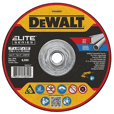 Elite Series 7 Inch Cutting Wheel Type 27 For Metal Cutting