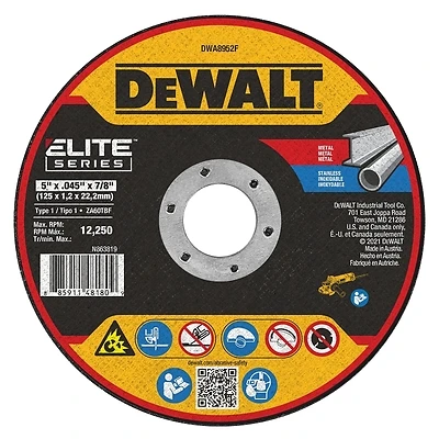 Type 1 Xp Ceramic Metal Cutting Wheel 5 X 0.045 X 7/8 Inch
