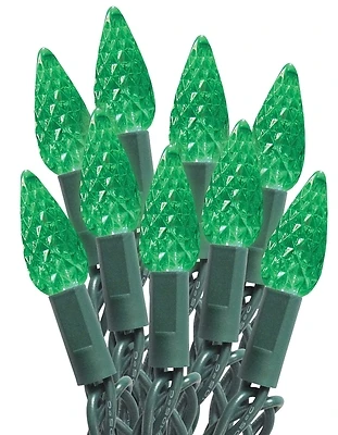 C6 Green Led Light Cord Spool With 100 Bulbs For Indoor And Outdoor Use