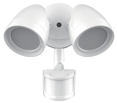 20w Led Security Light With Motion Sensor, 4000k, 1800 Lumens, 2 Lamps