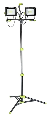 Led Dual Work Light With Tripod, 14000 Lumens, 110 Watts, 72 In Height