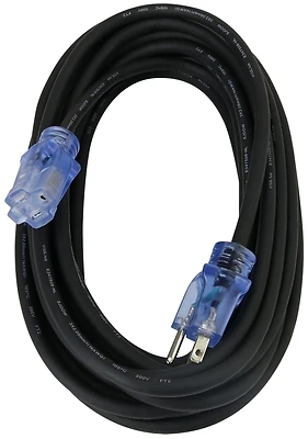 14/3 Heavy-duty Rubber Extension Cord, 25 Feet, Oil & Weather Resistant