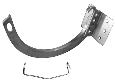 #10 Galvanized Steel Half-round Hanger With Spring Clip, 5 In Length