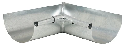 Galvanized Steel Inside Miter For 5 Inch Half Round Gutter