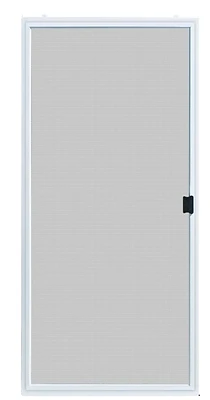 Sliding Patio Screen Door, White, 30-36 In Opening Width