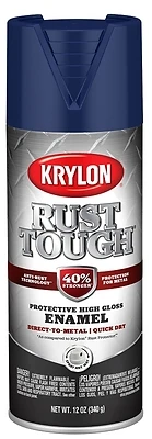 Rust Tough Spray Enamel Gloss Navy Blue 12 Ounce Can With Anti-rust Technology