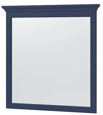 Aegean Blue Framed Mirror 32x32 Inches With Classic Crown Moulding