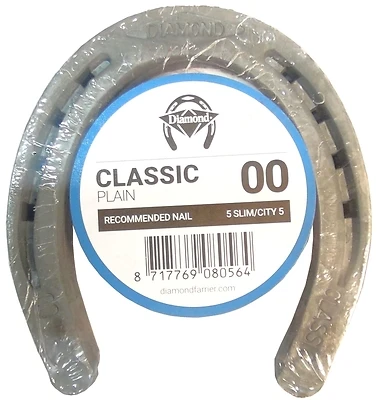 Farrier Classic Plain Horseshoe, 1/4 In Thick, Size 00, Steel Construction
