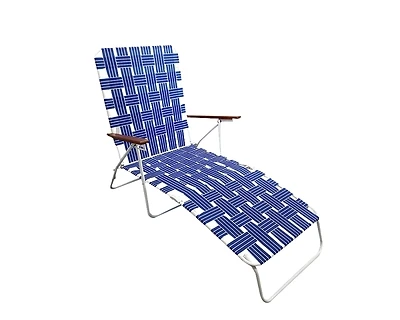 Ac4012-blue Folding Web Lounge Chair, 300 Lbs Capacity, Blue Frame