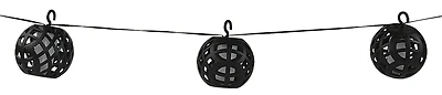 Boston Harbor Model 27100 Solar Dancing Flame Rattan Ball String Light, 8 Pc