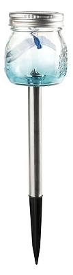 Solar Mason Jar Light Stake - Ombre Finish, 8 Hour Run Time, Easy Installation