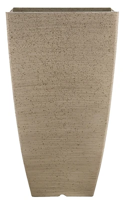 Newland Planter, 21 In H, Square, Plastic/resin, White Stone Aesthetic