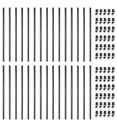 Round Baluster Kit 26 Inch - 30 Pieces With Connectors For Deck And Stair Railing