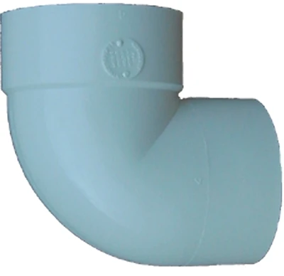 Canplas 414152BC 4 In. Short Turn 90 Degree Elbow Pipe Fitting, PVC White