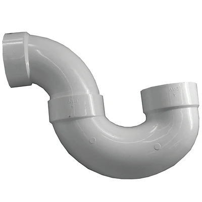 P-trap Sch40 4 Inch Pvc Hub Connection White