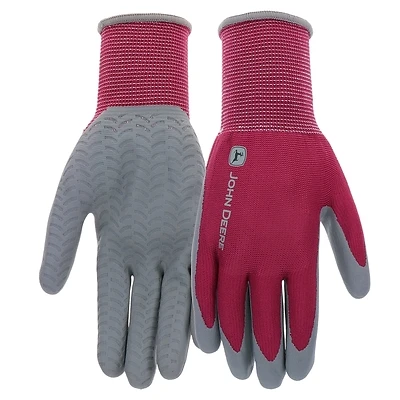 John Deere JD37216-WML Women's Nitrile Gloves, M/L, Knit Wrist