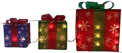 Santas Forest 19710 3D Snowflake Giftbox Set, 3 Sizes, Set Of 3