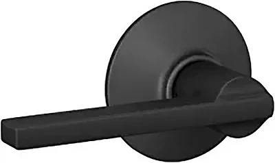 Schlage Latitude Lever Passage Lock With Collins Trim In Matte Black