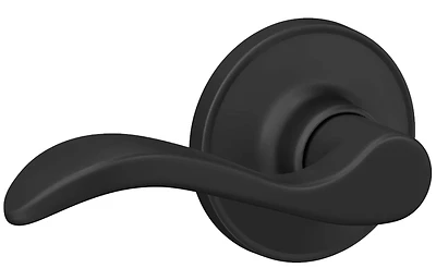 Seville Lever Passage Door Lock Set In Matte Black - Model J10sev622