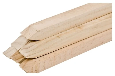 Eaton 2553 Garden Stake, 5 ft L, 1 in W, Natural Hardwood
