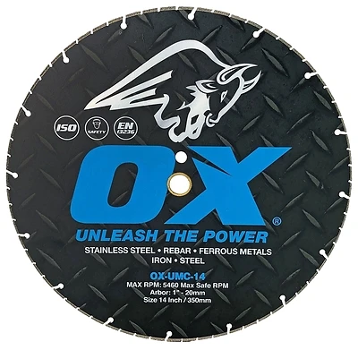 Ox Ultimate Diamond Metal Cutting Blade 4.5 Inch Segmented Rim Type