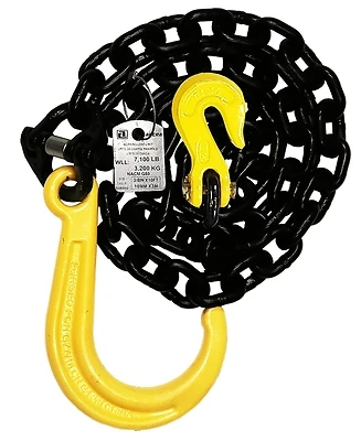 50378-10-10 Heavy-duty Chain Assembly With J-hook, 3/8 In X 10 Ft, 7100 Lb Capacity