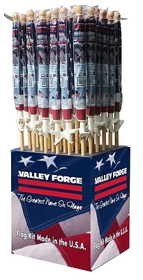 Poly Cotton American Flag Kit With Wood Pole And Nylon Bracket - 5 Ft
