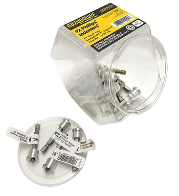 Drywall Screw Indenter, Phillips Drive Type, #2 Size, 2 Inch Length