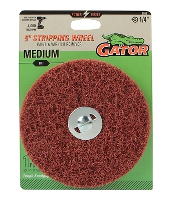Drill Mount Paint & Rust Remover Stripping Wheel, Medium Grit, 5 In.