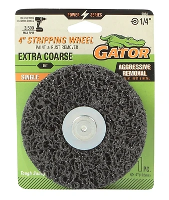 Paint & Rust Removing Single Stripping Wheel, Extra Course, 4 In.